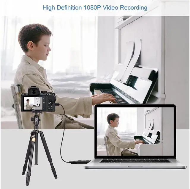 Alt view image 5 of 7 - KEHIPI Audio Video Capture Card,HDMI to USB USB2.0 High Definition 1080p 30fps, Directly to Computer for Gaming, Streaming, Teaching, Video Conference or Live Broadcasting