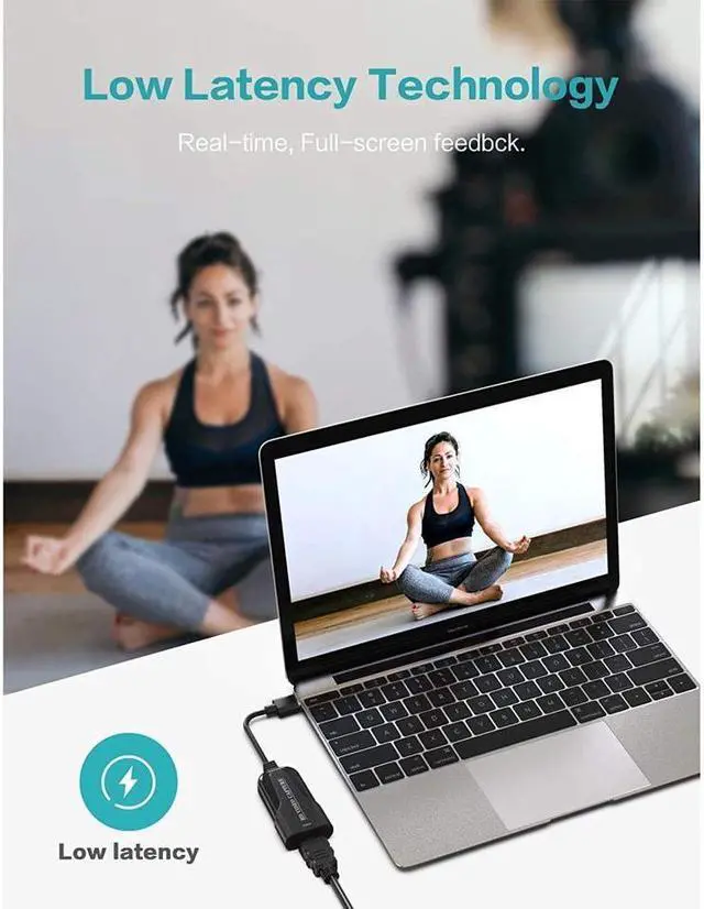 Alt view image 6 of 6 - KEHIPI Audio Video Capture Card, Full HD UP to 1080P HDMI to USB 2.0 Live Video Recorder Game Capture Card for Live Broadcasting, High Definition Acquisition