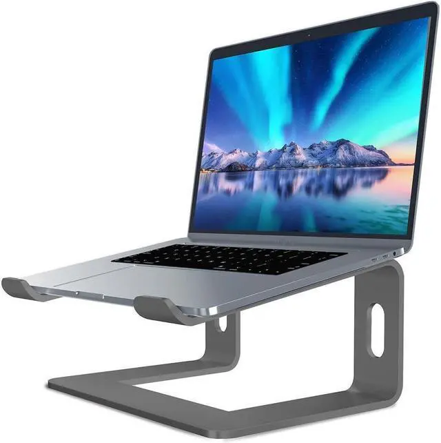 Main image of KEHIPI Laptop Stand, Ergonomic Aluminum Laptop Mount Computer Stand for Desk, Detachable Laptop Riser Notebook Stand Compatible with MacBook Air Pro, Dell XPS, More 10-16" Laptops(Grey)
