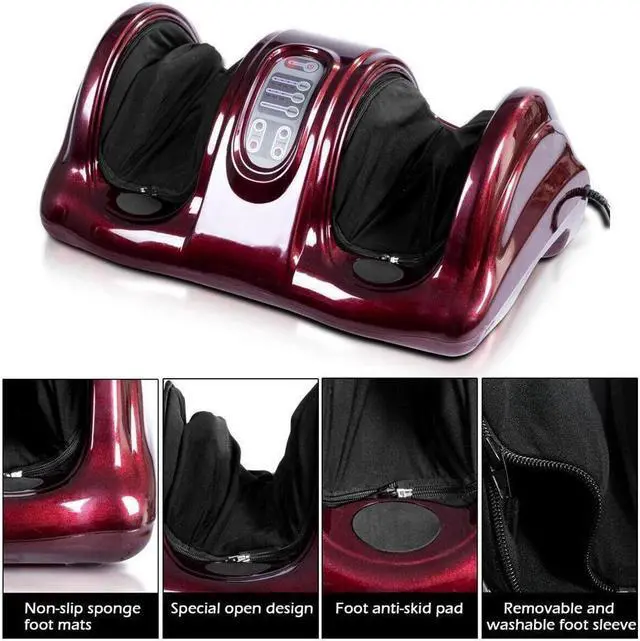 Alt view image 3 of 7 - KEHIPI Shiatsu Foot Massager Kneading and Rolling Leg Calf Ankle w/Remote Black New Red