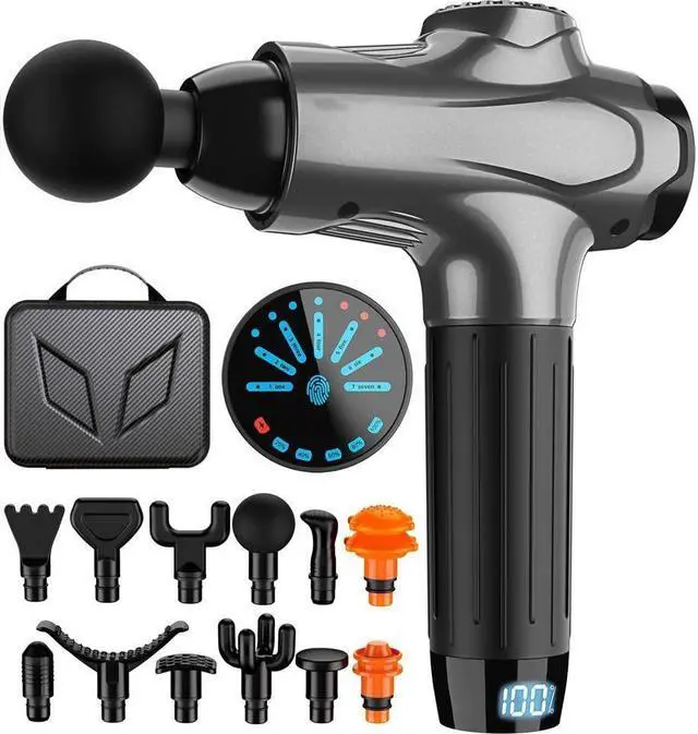 Main image of KEHIPI Massage Gun Deep Tissue Muscle Massager, Percussion Massage Gun for Pain Relief, Portable Quiet Handheld Relaxation Electric Sport Massager (Gray)