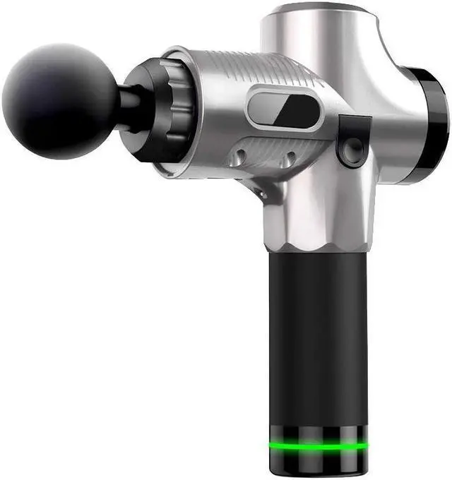 Alt view image 6 of 7 - KEHIPI Massage Gun Muscle Massager Deep Tissue Percussion Massager Cordless 30 Speed Level Professional Handheld Electric Body Massager Sports Drill with 6 Heads Helps Relieve Muscle Soreness Silver