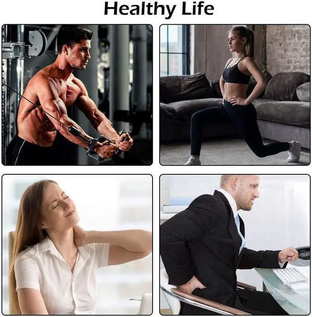 Alt view image 7 of 7 - KEHIPI Massage Gun Muscle Massager Deep Tissue Percussion Massager Cordless 30 Speed Level Professional Handheld Electric Body Massager Sports Drill with 6 Heads Helps Relieve Muscle Soreness Silver