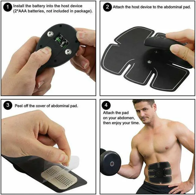Alt view image 4 of 4 - KEHIPI Electric Muscle Toner Machine Fat Burner Kit Wireless Toning Belt Simulation Abs for Men Women