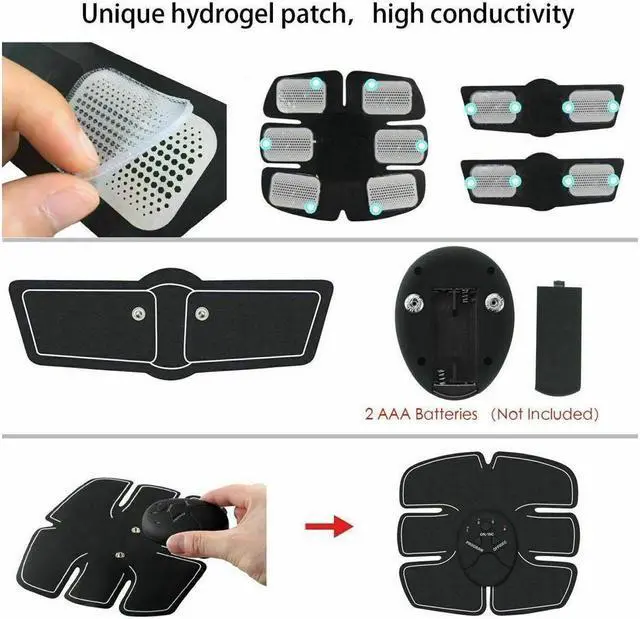 Alt view image 2 of 4 - KEHIPI Electric Muscle Toner Machine Fat Burner Kit Wireless Toning Belt Simulation Abs for Men Women