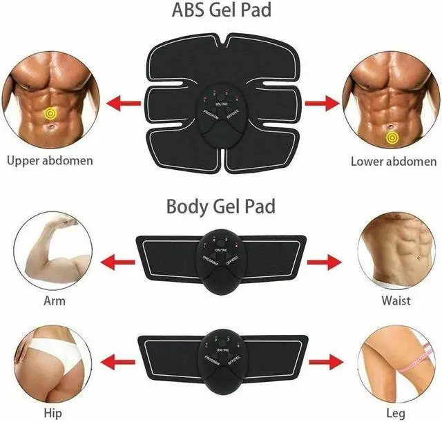 Alt view image 3 of 4 - KEHIPI Electric Muscle Toner Machine Fat Burner Kit Wireless Toning Belt Simulation Abs for Men Women