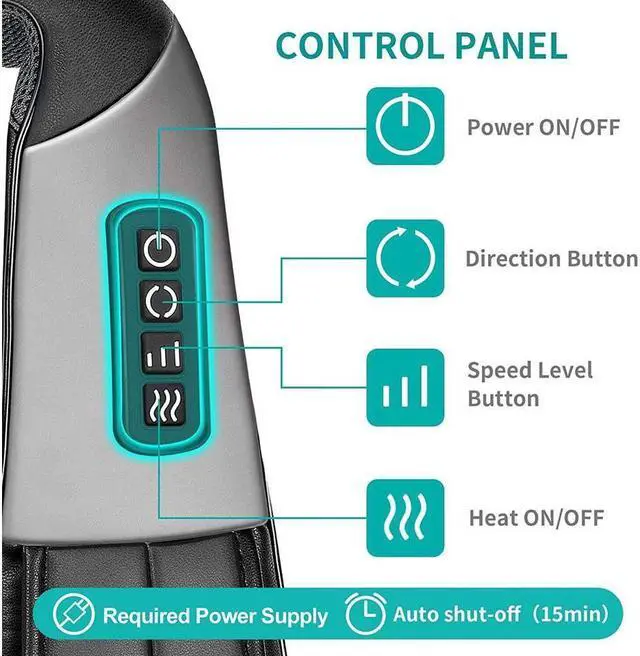 Alt view image 3 of 7 - KEHIPI Shiatsu Neck and Back Massager with Soothing Heat, Electric Deep Tissue 3D Kneading Massage Pillow for Shoulder, Leg, Body Muscle Pain Relief, Home, Office, and Car Use