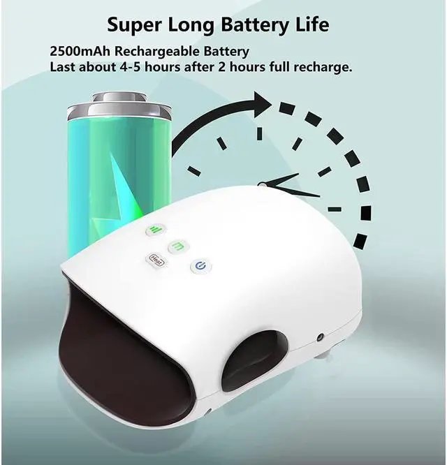 Alt view image 5 of 7 - KEHIPI Hand Massager - Cordless Hand Massager with Heat and Compression for Arthritis and Carpal Tunnel - Gifts for Women(White)