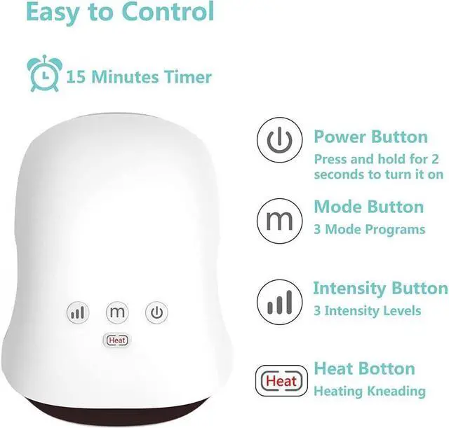 Alt view image 3 of 7 - KEHIPI Hand Massager - Cordless Hand Massager with Heat and Compression for Arthritis and Carpal Tunnel - Gifts for Women(White)