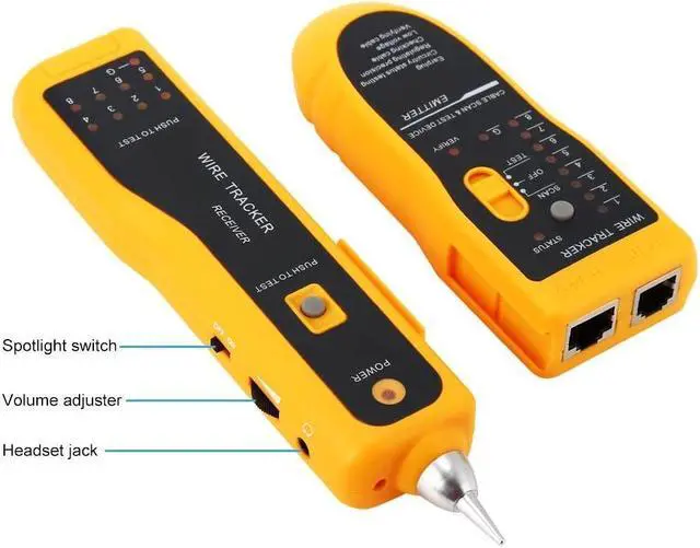 Alt view image 3 of 7 - KEHIPI Ethernet Tester, Wire Tester, Wire Tracker, Ethernet Network Cable Tester Kit RJ11 RJ45 CAT5/5e CAT6 LAN Wire Tracker Portable Line Finder for Miss Wiring Disorder Cable Open and Short Circuit
