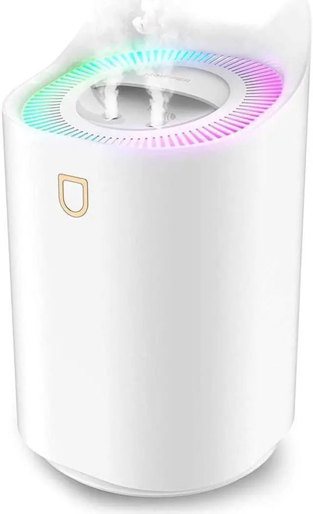 Main image of KEHIPI 3L Cool Mist Humidifiers, Diffuser for Essential Oils,Quiet Ultrasonic Humidifier for Bedroom,Large Home,Baby Room,Plant,Up to 50 Hours Time with Adjustable Double Spray,Colorful Lights,Easy to