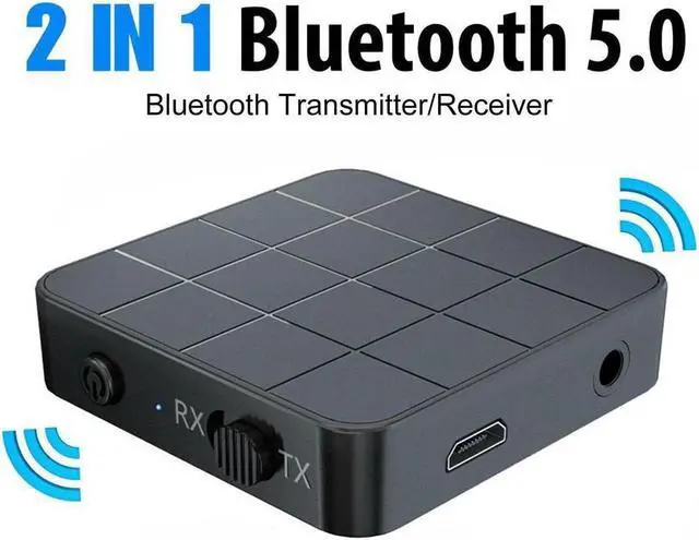 Alt view image 2 of 7 - KEHIPI 2 IN 1 Bluetooth 5.0 Transmitter Receiver Wireless Audio Aux 3.5mm Adapter For TV Computer Speaker Car Stereo 3.5mm AUX Jack RCA Adapter