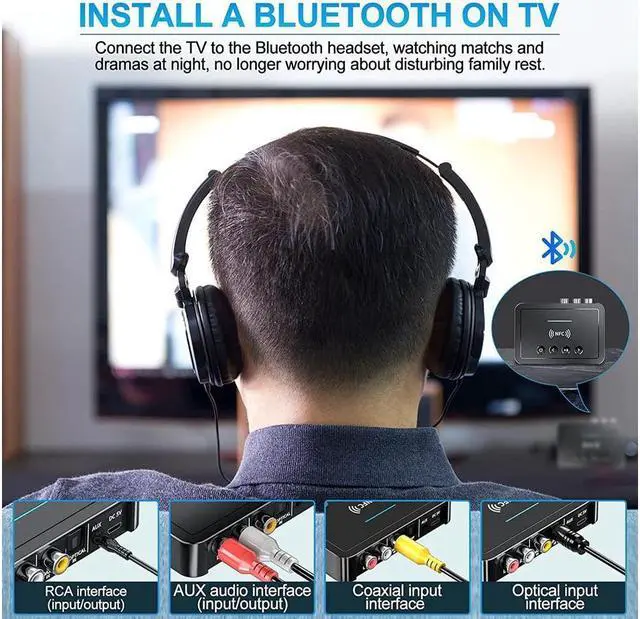 Alt view image 7 of 7 - KEHIPI Bluetooth 5.0 Transmitter Receiver Adapter Audio 3 in 1 Bluetooth Audio Adapter 3.5mm AUX RCA Optical USB HiFi Stereo Music, FCC Pass 2A4RO-M6