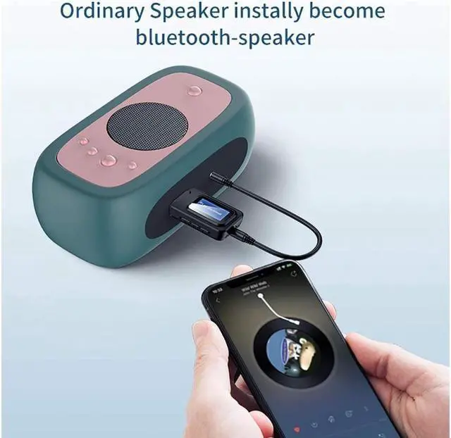 Alt view image 5 of 7 - KEHIPI USB Bluetooth 5.0 Audio Transmitter Receiver with LCD Display, 2 in 1 Portable Visualization Bluetooth Adapter,3.5MM Wireless Bluetooth Adapter for PC,TV,Wired Speaker,Headphones and Car