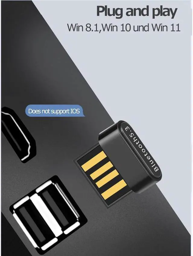 Alt view image 4 of 7 - KEHIPI USB Bluetooth Adapter for PC, USB Bluetooth 5.3 Dongle EDR Bluetooth Stick for PC, Desktop, Laptop Compatible with Windows 11/10/8.1/7