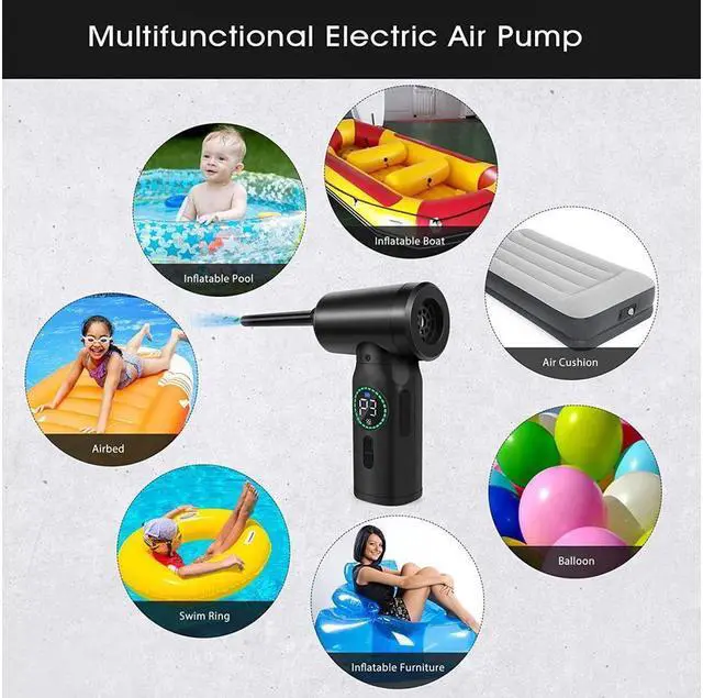 Alt view image 7 of 7 - KEHIPI Compressed Air Duster,110000 RPM Keyboard Cleaner for Office,3 Adjustable Speed Electric Air Duster, Good Replacement for Compressed Air Can, 6000 mAh Rechargeable Electric Duster for  Cleaning
