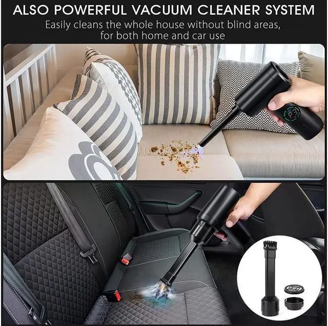 Alt view image 3 of 7 - KEHIPI Compressed Air Duster,110000 RPM Keyboard Cleaner for Office,3 Adjustable Speed Electric Air Duster, Good Replacement for Compressed Air Can, 6000 mAh Rechargeable Electric Duster for  Cleaning