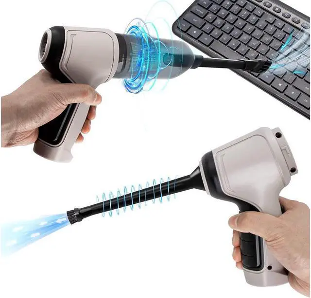 Main image of KEHIPI Compressed Air Duster, Keyboard Cleaner, 3-in-1 Mini Vacuum, 36000 RPM Electric Canned Air Kit,Cordless Air Can for Computer Desk Electronics Dust Cleaning, Air Blower with Rechargeable Battery