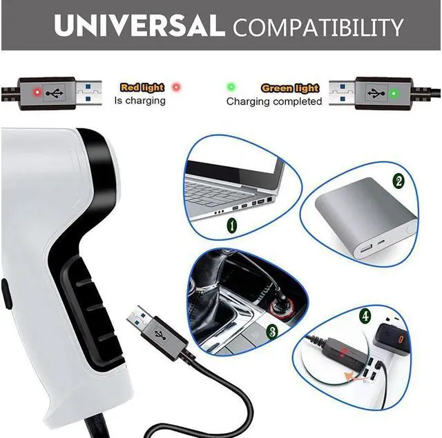 Alt view image 6 of 6 - KEHIPI Compressed Air Duster, Keyboard Cleaner, 3-in-1 Mini Vacuum, 36000 RPM Electric Canned Air Kit,Cordless Air Can for Computer Desk Electronics Dust Cleaning, Air Blower with Rechargeable Battery