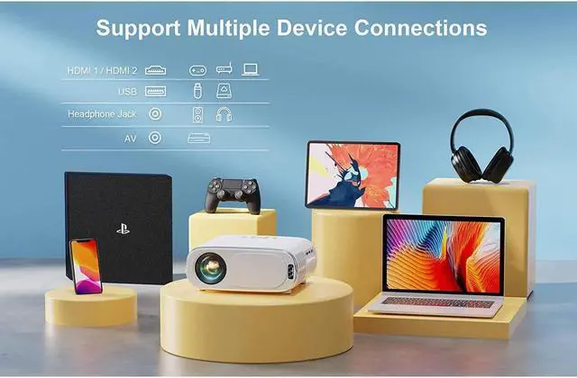 Alt view image 6 of 6 - KEHIPI Auto-Focus Projector with WiFi 6 and Bluetooth: 490 ANSI 19000L Native 1080P Outdoor Movie Projector 4k Support,Auto 6D Keystone&50% Zoom,Portable Smart Home LED Video Projector for Phone/PC