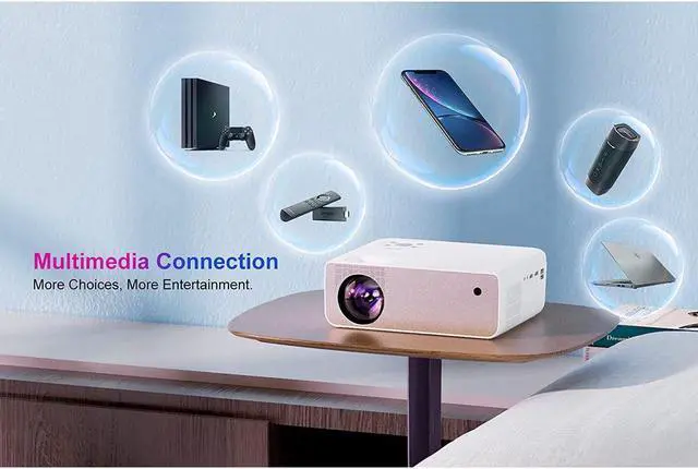 Alt view image 6 of 6 - KEHIPI Electric-Focus Projector 5G WiFi and 5.1 Bluetooth 4K-Support:500 ANSI Native 1080P 19000L 450'' Outdoor Portable Projector, ±50°4P/4D Keystone&50% Zoom, Full Sealed Optical Home Projector