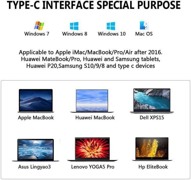 Alt view image 7 of 7 - KEHIPI 11-In-1 Multi-Interface Type-C Docking Station USB Hub ,87W USB C charging port, 4K HD port, VGA port, SD card and TF card reader ,3.5 mm audio/microphone jack, USB 3.0 ports,RJ45,HDMI