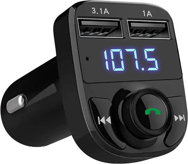 Main image of KEHIPI Handsfree Call Car Charger,Wireless Bluetooth FM Transmitter Radio Receiver,Mp3 Audio Music Stereo Adapter,Dual USB Port Charger Compatible for All Smartphones,Samsung Galaxy,LG,HTC,etc.