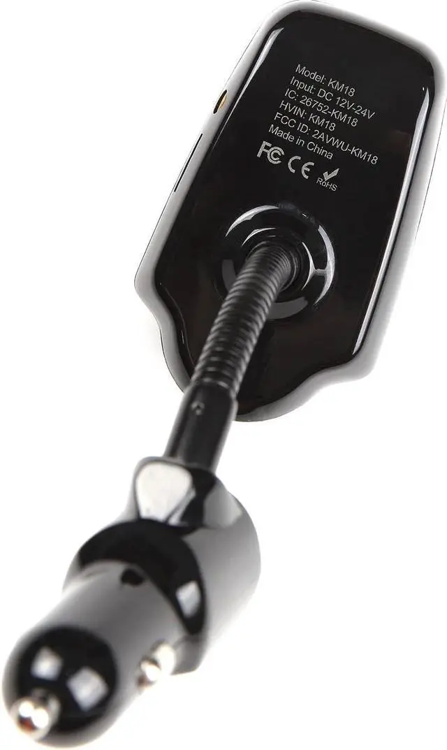 Alt view image 7 of 7 - KEHIPI Wireless in-Car Bluetooth FM Transmitter Radio Adapter Car Kit W 1.44 Inch Display Supports TF/SD Card and USB Car Charger for All Smartphones Audio Players-KM18