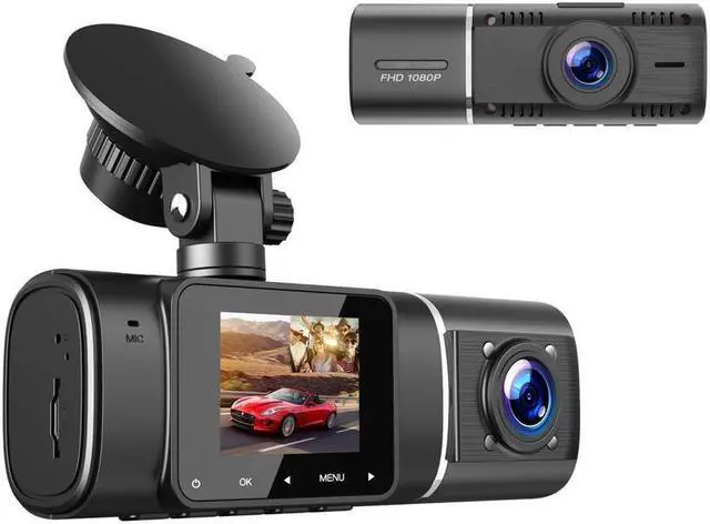 Main image of KEHIPI Black Dash Cam FHD 1080P Front and HD 720P Inside, IR Night Vision Car Camera