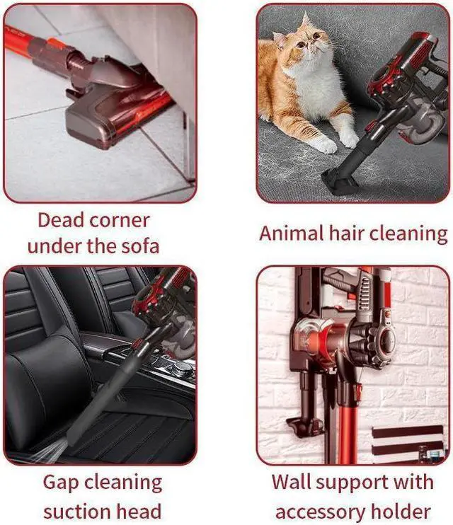 Alt view image 3 of 7 - KEHIPI Cordless Vacuum Cleaner with 2 Power Modes, 20Kpa/2000W Powerful Cordless Stick Vacuum with Self-Standing, Lightweight Handheld Quiet Vacuum Cordless for Pet Hair, Carpet & Hardwood Floor
