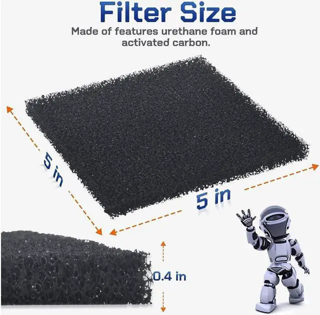 Alt view image 5 of 6 - KEHIPI 5 Pack Activated Carbon Filters for Fume Extractor Solder Smoke Absorber Portable Filter, Soldering DIY Fan Extraction Equipment for Brazing Welding Soldering, Fume Prevention Remover