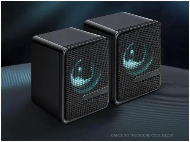 Alt view image 3 of 7 - KEHIPI Computer Speakers S3 USB Light Double Gaming RGB Speakers PC Wired 2.0 USB Powered Volume Control Stereo Mini Speaker 3.5mm Aux Input for Desktop PC Ph