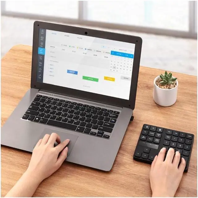 Alt view image 3 of 5 - KEHIPI 2.4G USB Wireless Numeric Keypad 35 Keys Charging Digital Keyboard Notebook Laptop Mini Numpad