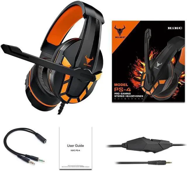 Alt view image 7 of 7 - KEHIPI PS4 Gaming Headset with Mic for Xbox One, PS5, PC, Mobile Phone and Notebook, Controllable Volume Gaming Headphones with Soft Earmuffs, Headphones for Kid