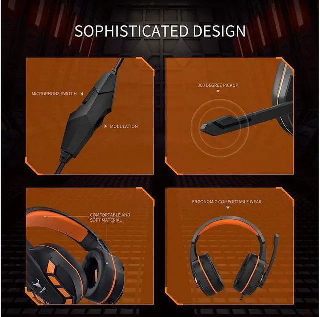 Alt view image 6 of 7 - KEHIPI PS4 Gaming Headset with Mic for Xbox One, PS5, PC, Mobile Phone and Notebook, Controllable Volume Gaming Headphones with Soft Earmuffs, Headphones for Kid