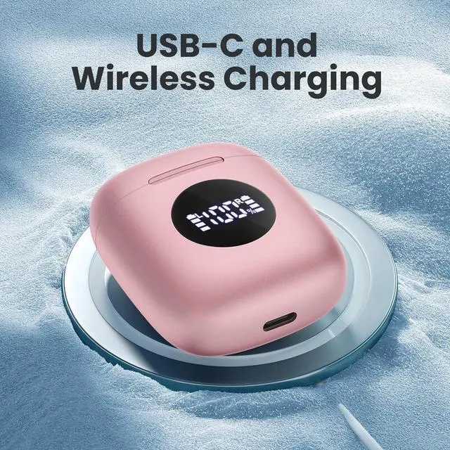 Alt view image 2 of 6 - KEHIPI Wireless Earbuds, Bluetooth 5.3 Headphones Ear buds with 50Hrs Battery Life Deep Bass Earphones with Wireless Charging Case & LED Power Display Waterproof Microphone Headset for TV Tablet Phone