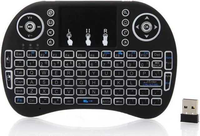 Main image of KEHIPI Mini Computer Keyboard i8 2.4G Wireless Keyboard W/Touchpad Portable Keyboard W/Remote Control Compatible with Laptop/PC/Tablets/Windows/Mac/TV/Xbox/PS3/Raspberry Gray