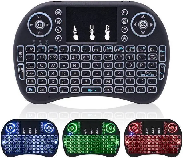 Alt view image 5 of 7 - KEHIPI Mini Computer Keyboard i8 2.4G Wireless Keyboard W/Touchpad Portable Keyboard W/Remote Control Compatible with Laptop/PC/Tablets/Windows/Mac/TV/Xbox/PS3/Raspberry Gray