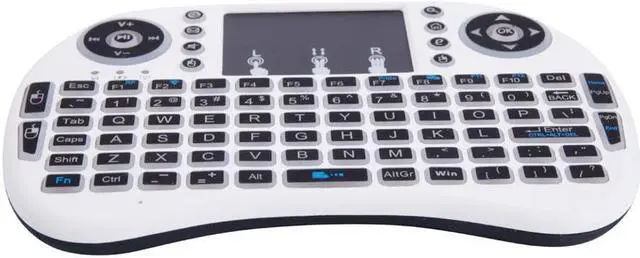 Alt view image 5 of 7 - KEHIPI Mini Computer Keyboard i8 2.4G Wireless Keyboard W/Touchpad Portable Keyboard W/Remote Control Compatible with Laptop/PC/Tablets/Windows/Mac/TV/Xbox/PS3/Raspberry White