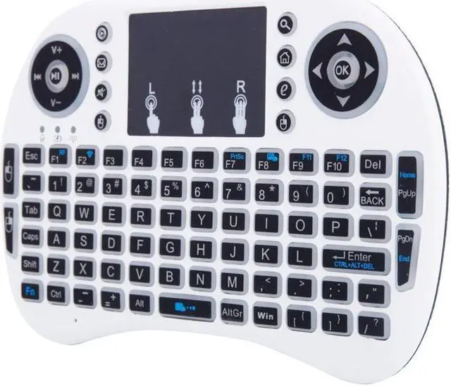 Alt view image 2 of 7 - KEHIPI Mini Computer Keyboard i8 2.4G Wireless Keyboard W/Touchpad Portable Keyboard W/Remote Control Compatible with Laptop/PC/Tablets/Windows/Mac/TV/Xbox/PS3/Raspberry White