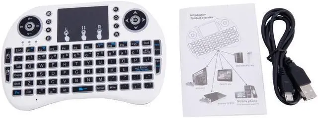 Alt view image 7 of 7 - KEHIPI Mini Computer Keyboard i8 2.4G Wireless Keyboard W/Touchpad Portable Keyboard W/Remote Control Compatible with Laptop/PC/Tablets/Windows/Mac/TV/Xbox/PS3/Raspberry White