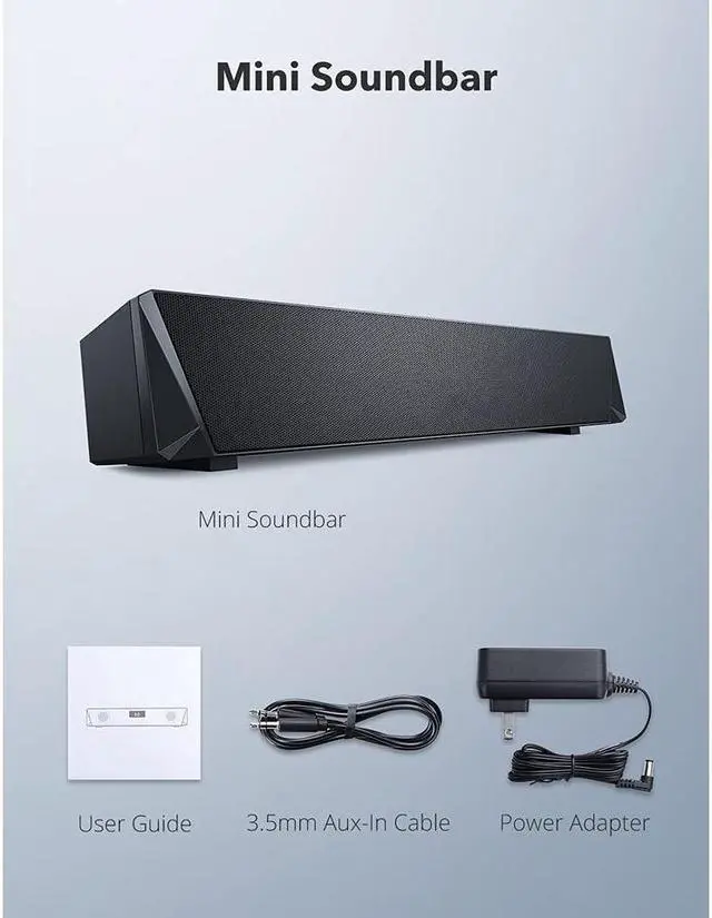 Alt view image 6 of 6 - KEHIPI Gaming Computer Speaker, Dual Powerful 7W Drivers PC Soundbar, Colorful RGB Light, Wireless Bluetooth 5.0 or 3.5mm AUX-in Connection, Stereo Audio Computer Sound Bar for Desktop