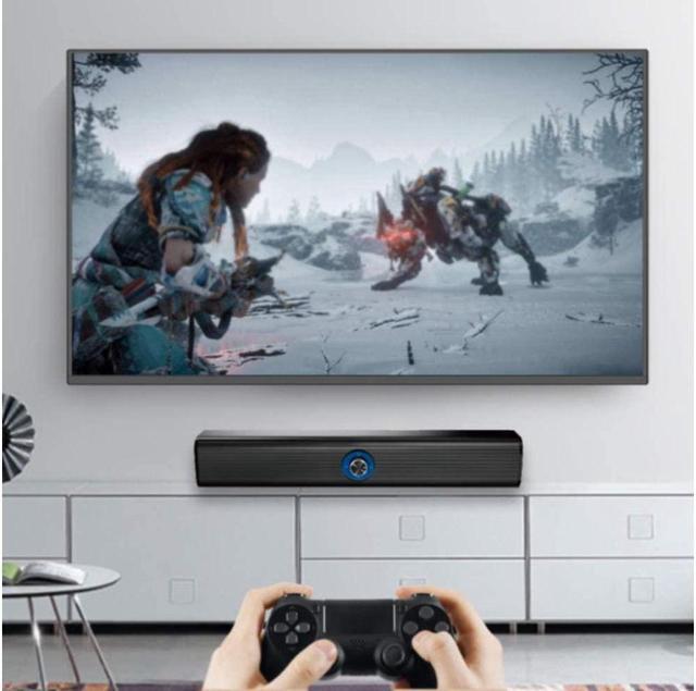 Alt view image 3 of 6 - KEHIPI Computer Speaker, 20W Bluetooth Computer Speaker Built-in Dual Subwoofer, Stereo USB Powered Sound Bar Speaker for Computer Laptop Smartphone Tablet Game Console, Aux Connection