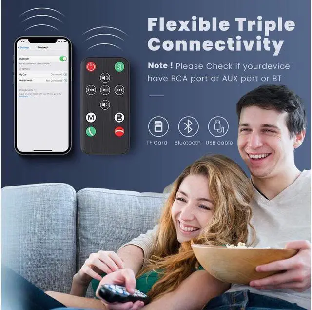 Alt view image 5 of 7 - KEHIPI PC Soundbar,Wired & Wireless Bluetooth BT Computer Speakers with Remote Control,Portable USB Home Theater Stereo Sound Bar for Desktop Laptop TV Cellphone MP4 [RCA, AUX] Black