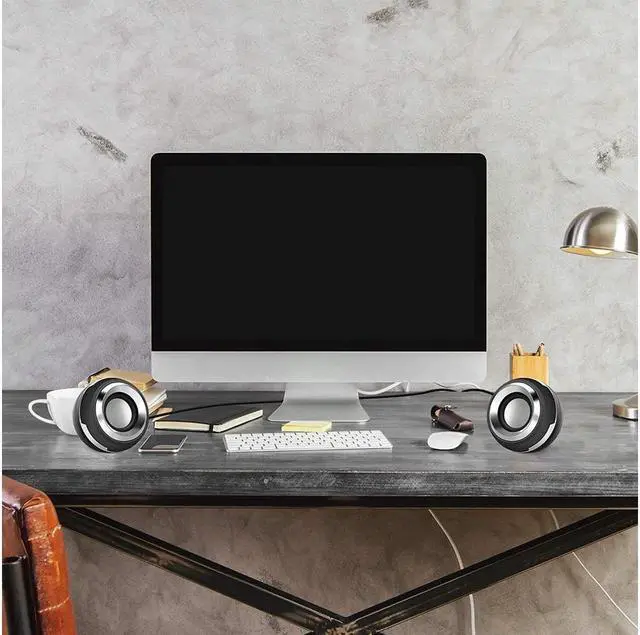 Alt view image 6 of 6 - KEHIPI Stereo Computer Speaker, USB Powered Speaker with Sound, Loud Volume and Enhanced Bass, PC Speaker for Laptop Desktop Computer Cellphones and More