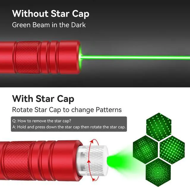 Alt view image 4 of 6 - KEHIPI Rechargeable Green Laser Pointer high Power, Long Range Laser Beam Pen, Strong Laser Pointer for TV LED LCD Screen, Green Laser Light for Dogs Cats Outdoor Hunting Meeting Teaching- Red