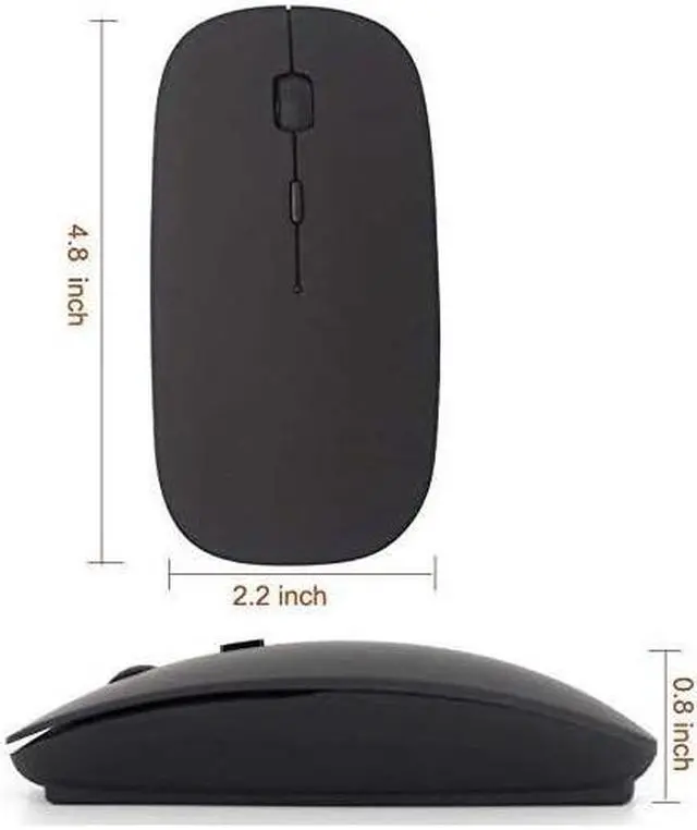 Alt view image 3 of 5 - KEHIPI Rechargeable Wireless Mouse for MacBook Pro/ Air,Bluetooth Mouse for Laptop/PC/Mac/iPad pro/Computer