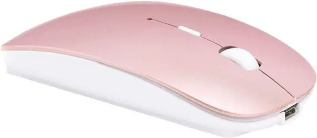 Alt view image 2 of 7 - KEHIPI Rechargeable Wireless Mouse for MacBook Pro/ Air,Bluetooth Mouse for Laptop/PC/Mac/iPad pro/Computer rose gold