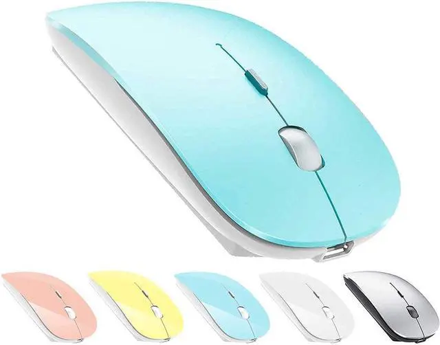 Main image of KEHIPI Rechargeable Wireless Mouse for MacBook Pro/ Air,Bluetooth Mouse for Laptop/PC/Mac/iPad pro/Computer BT blue