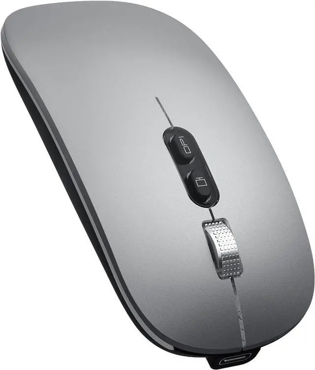 Main image of KEHIPIUpgrade LED Wireless Mouse, Slim Silent Mouse 2.4G Portable Mobile Optical Office Mouse with USB & Type-c Receiver, 3 Adjustable DPI Levels for Notebook, PC, Laptop, Computer, MacBook-MattGray